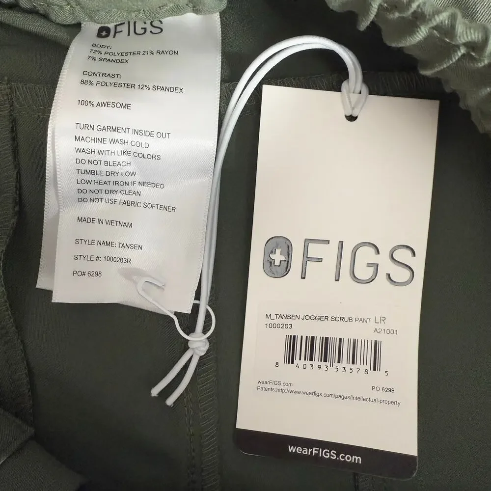 FIGS Men's Tansen Jogger Scrub Pant, Moss, LR